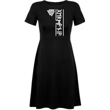 Damen kurzarm Kleid - Germania Runen Vorderseite