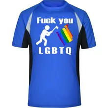 Herren Sportshirt - Fuck you, LGBTQ Vorderseite