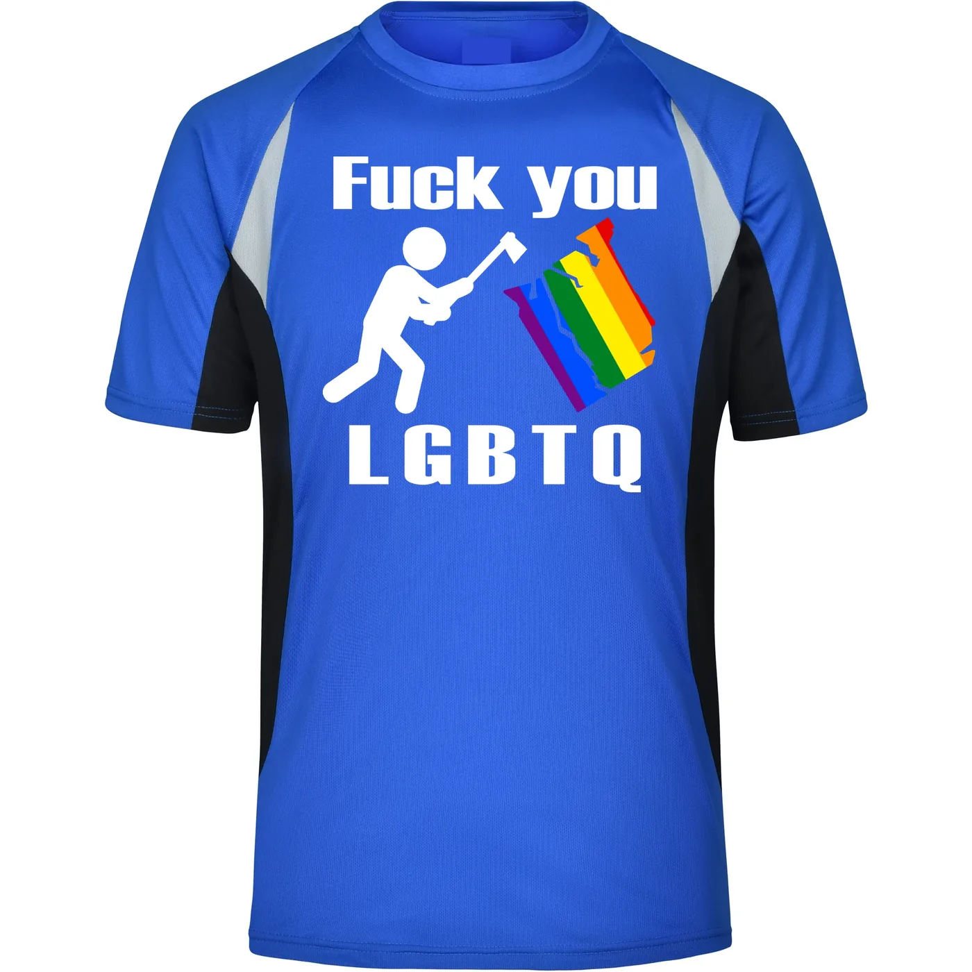 Herren Sportshirt - Fuck you, LGBTQ