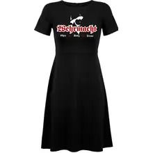Damen kurzarm Kleid - Wehrmacht, ehre stolz treue Vorderseite