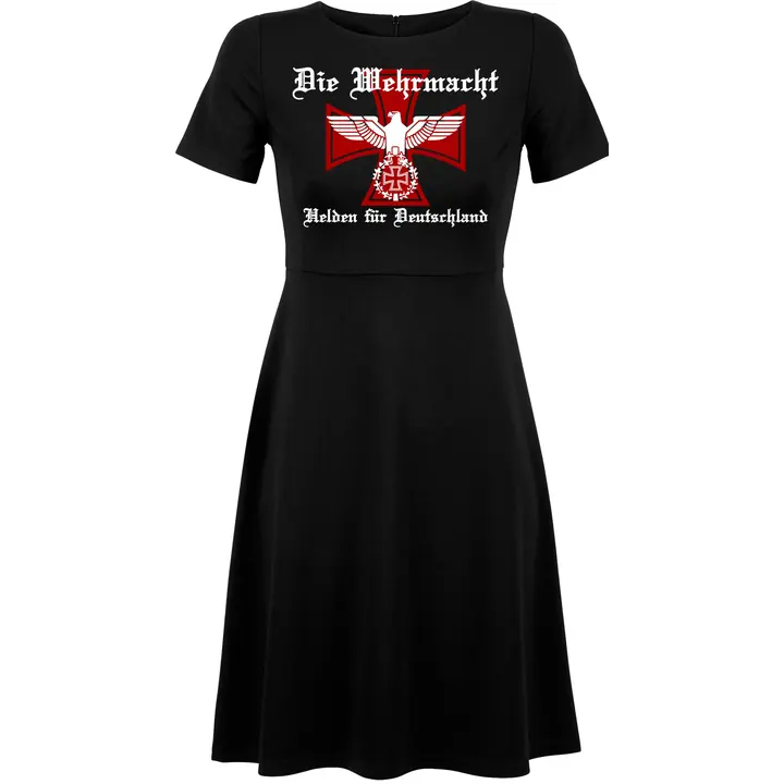 Damen kurzarm Kleid - Die Wehrmacht, Helden für Deutschland