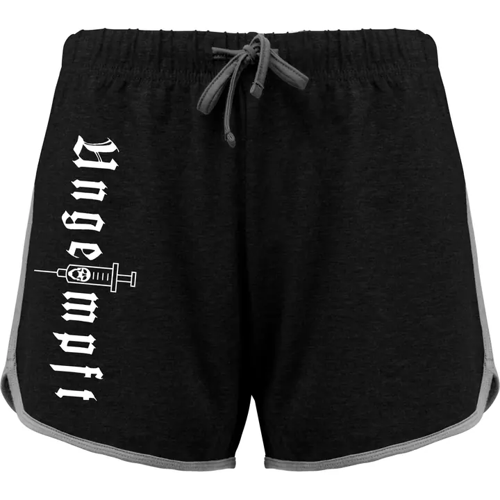 Damen kurze Sporthose - Ungeimpft, Einfarbig