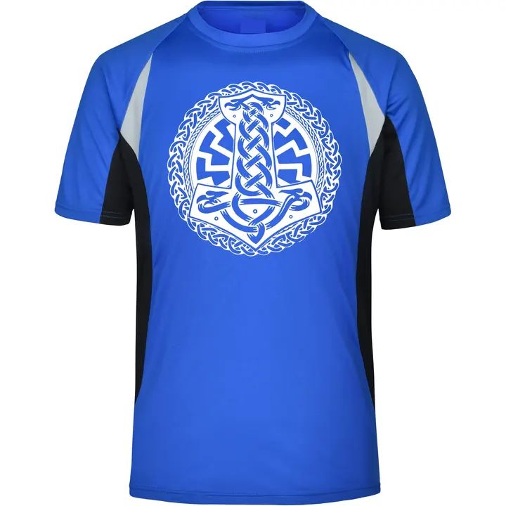 Herren Sportshirt - Schwarze Sonne, Thorhammer