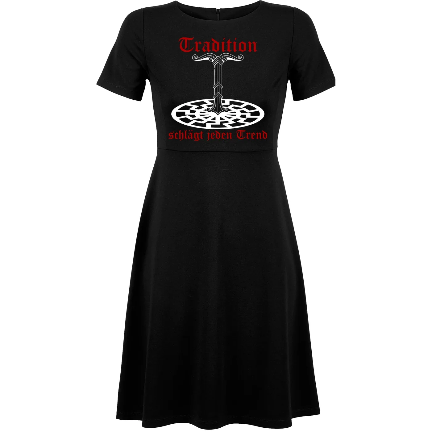 Damen kurzarm Kleid - Tradition schlägt jeden Trend