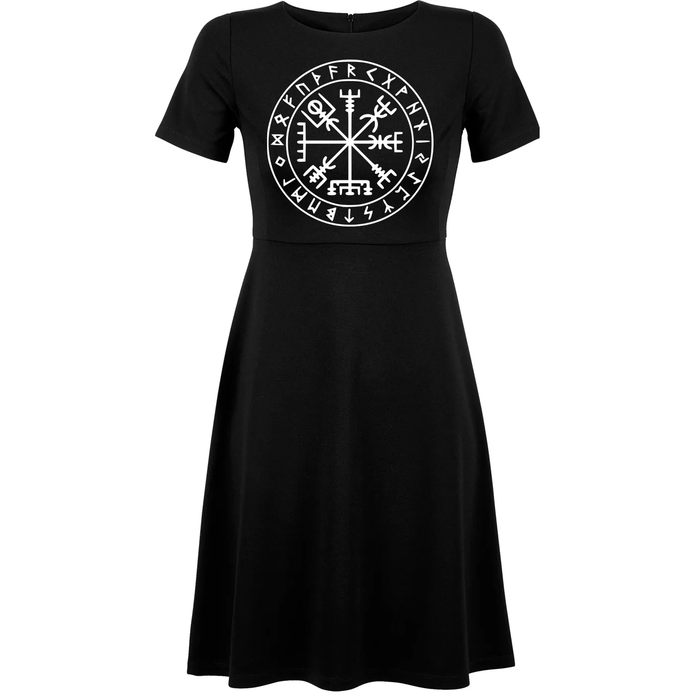Damen kurzarm Kleid - Vegvisir