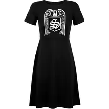 Damen kurzarm Kleid - Skrewdriver, Adler Vorderseite