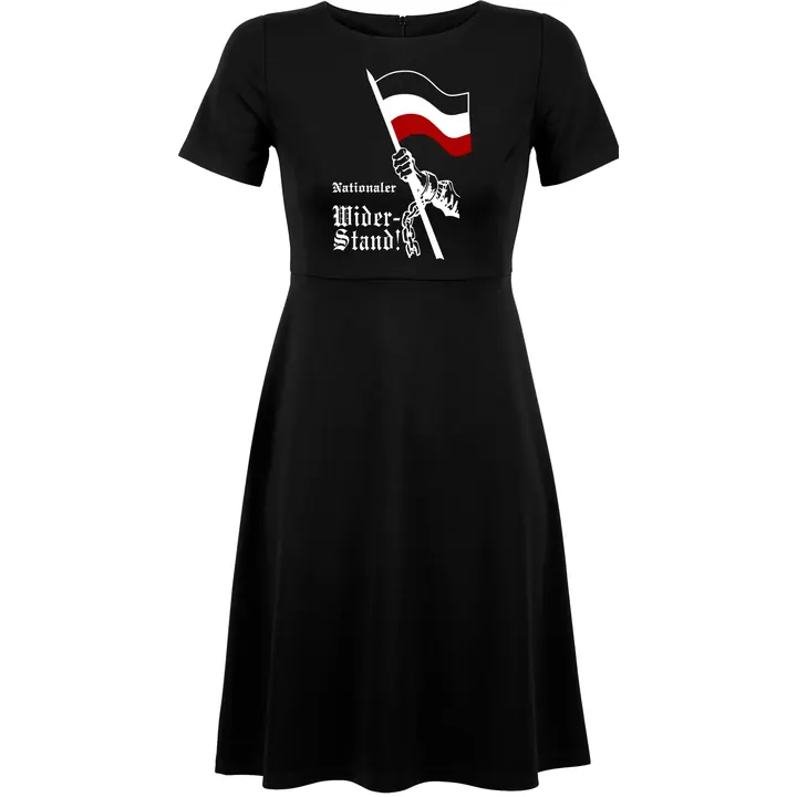 Damen kurzarm Kleid - Nationaler Widerstand, Fahne