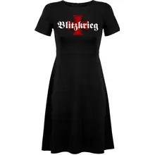 Damen kurzarm Kleid - Blitzkrieg Vorderseite