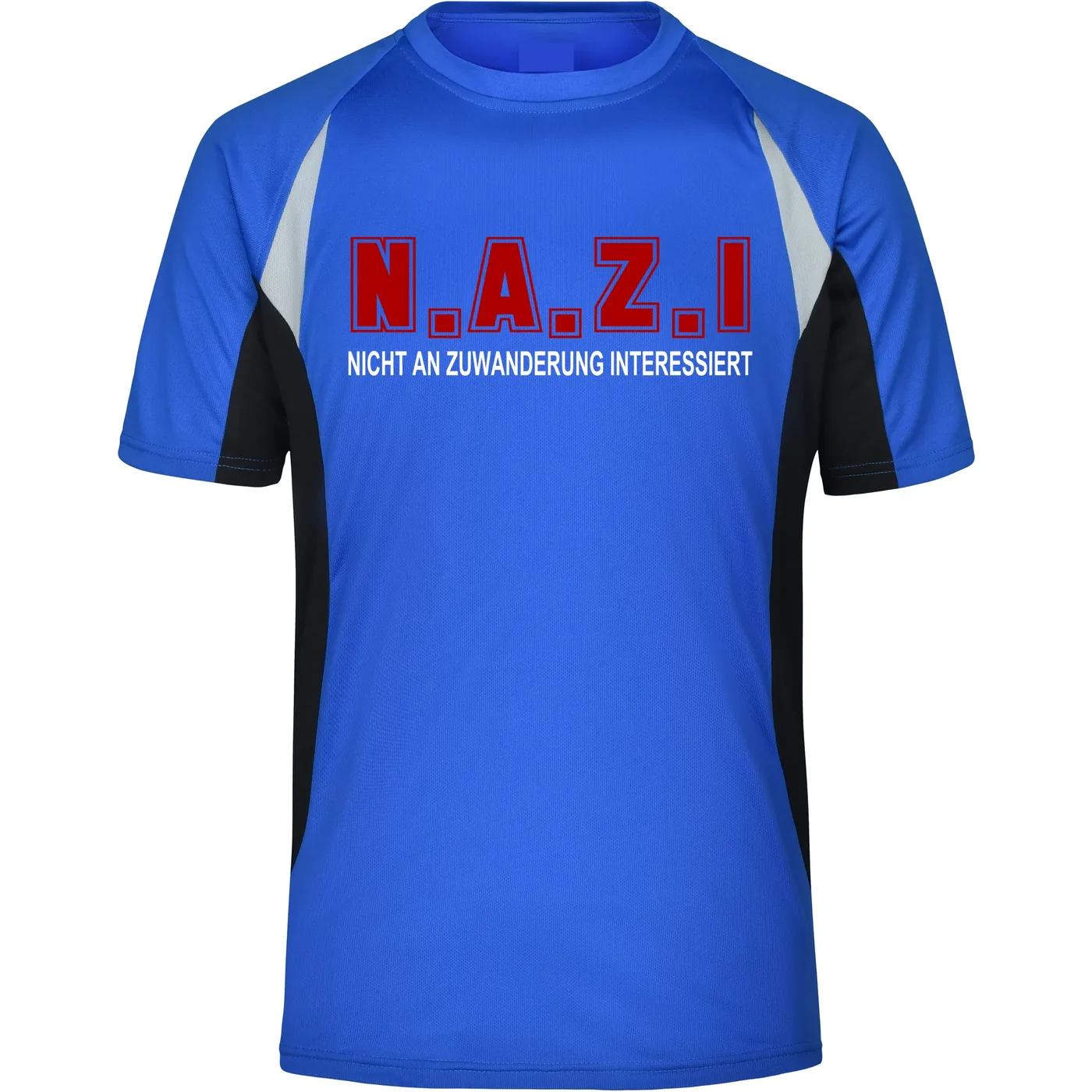 Herren Sportshirt - Nicht an Zuwanderung interessiert, Fahne