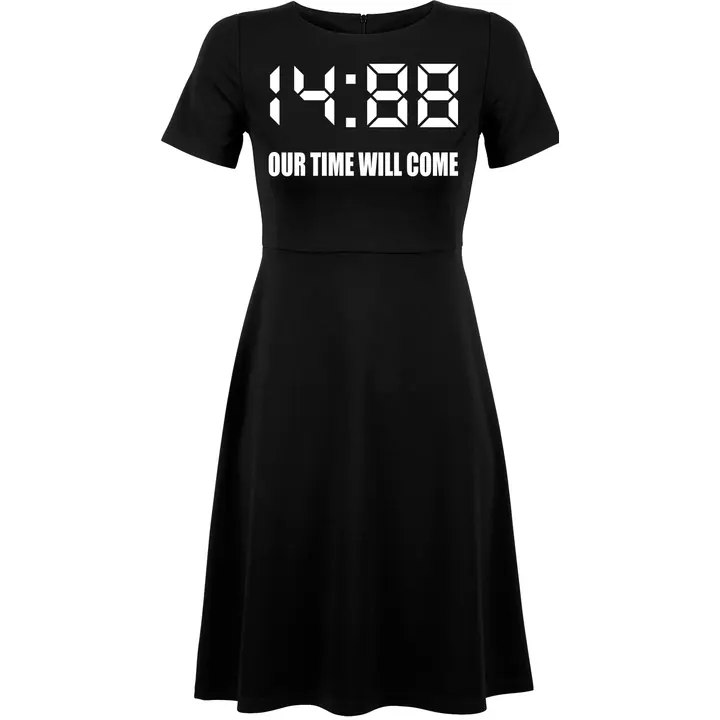 Damen kurzarm Kleid - 1488 Our time will come