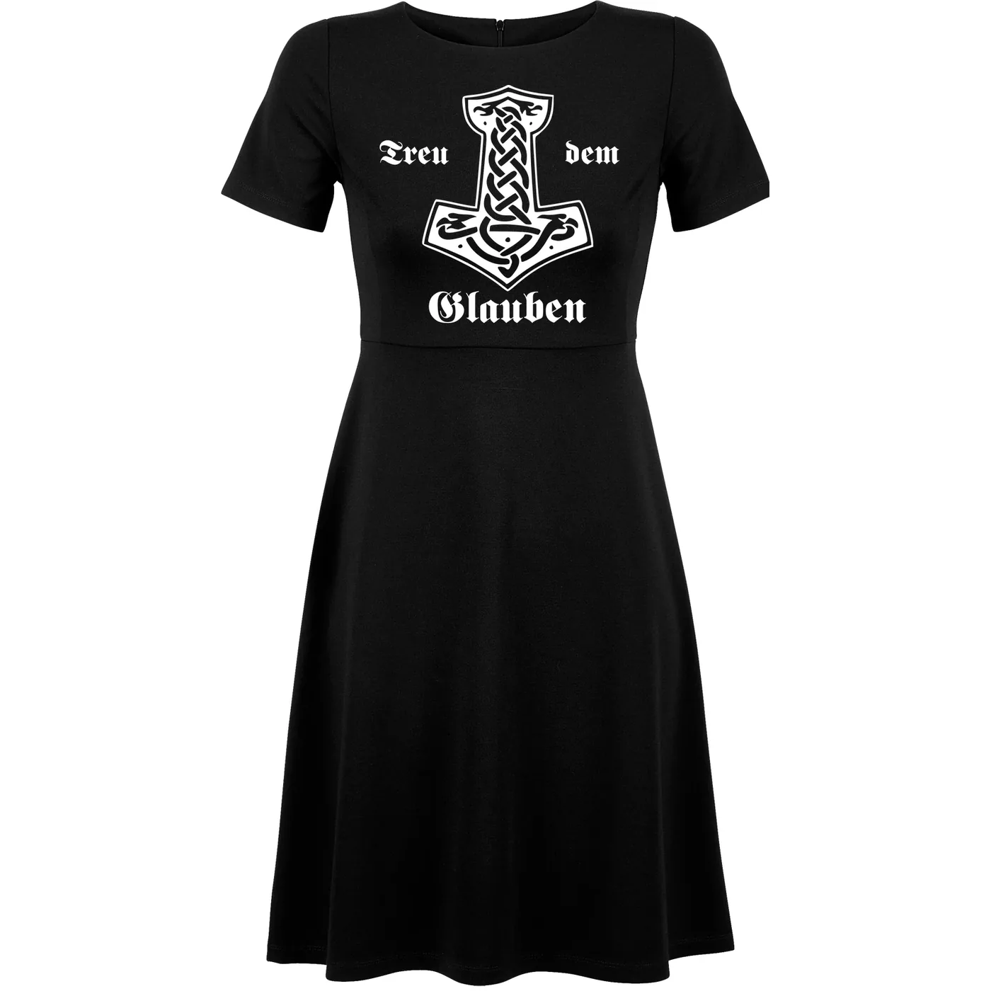 Damen kurzarm Kleid - Treu dem Glauben