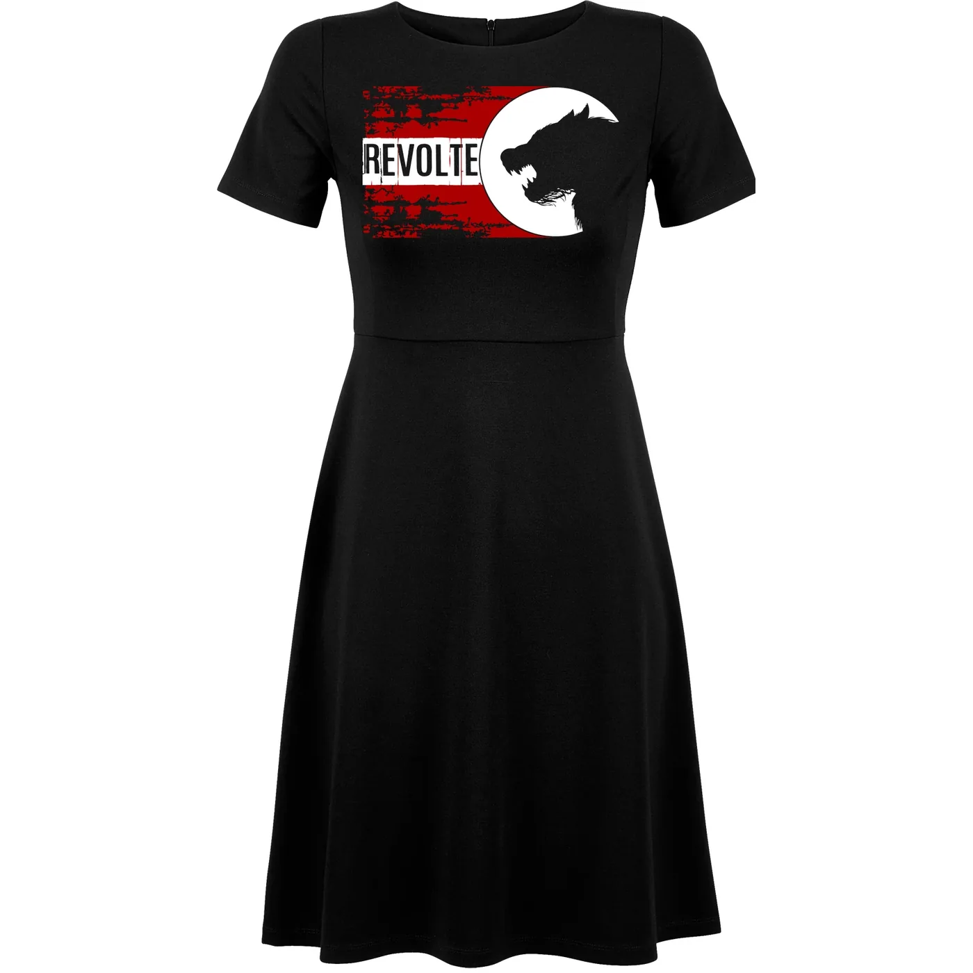 Damen kurzarm Kleid - H8front Revolte