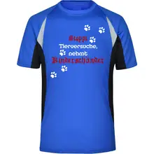 Herren Sportshirt - Stoppt Tierversuche, nehmt Kinderschänder Vorderseite