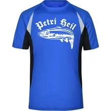 Herren Sportshirt - Petri Heil Vorderseite