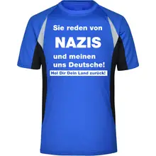 Herren Sportshirt - Sie reden von Nazis - gewählte Variante