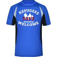 Herren Sportshirt - Refugees not welcome - gewählte Variante