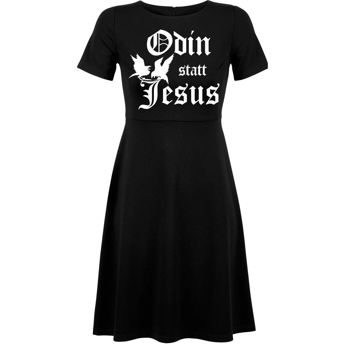 Damen kurzarm Kleid - Odin statt Jesus