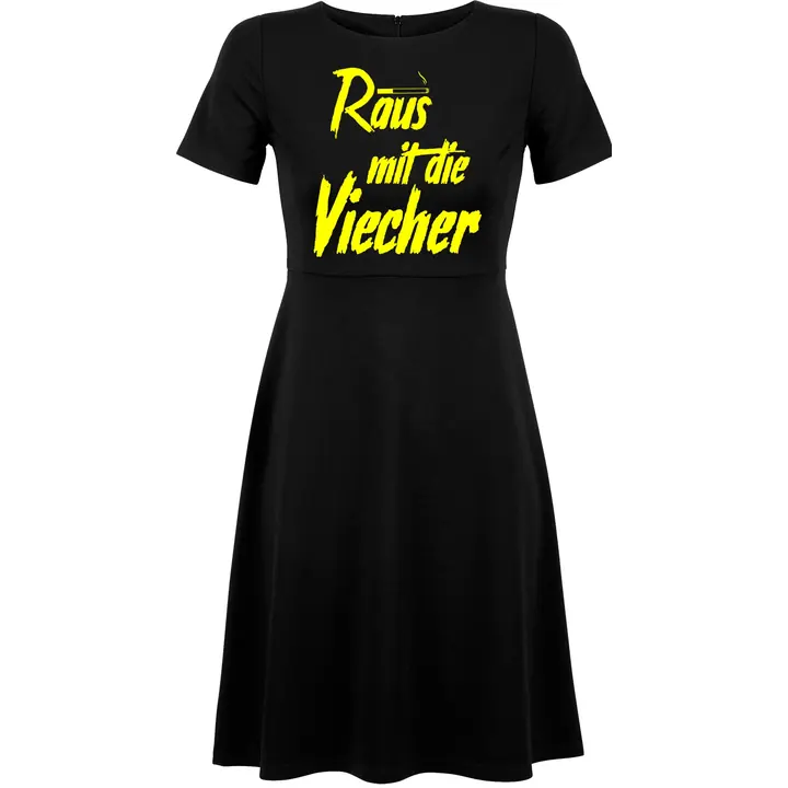 Damen kurzarm Kleid - Raus mit die Viecher