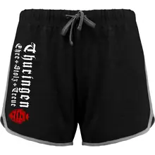 Damen kurze Sporthose - Thüringen, ehre stolz treue Vorderseite
