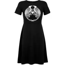 Damen kurzarm Kleid - Raben Vorderseite