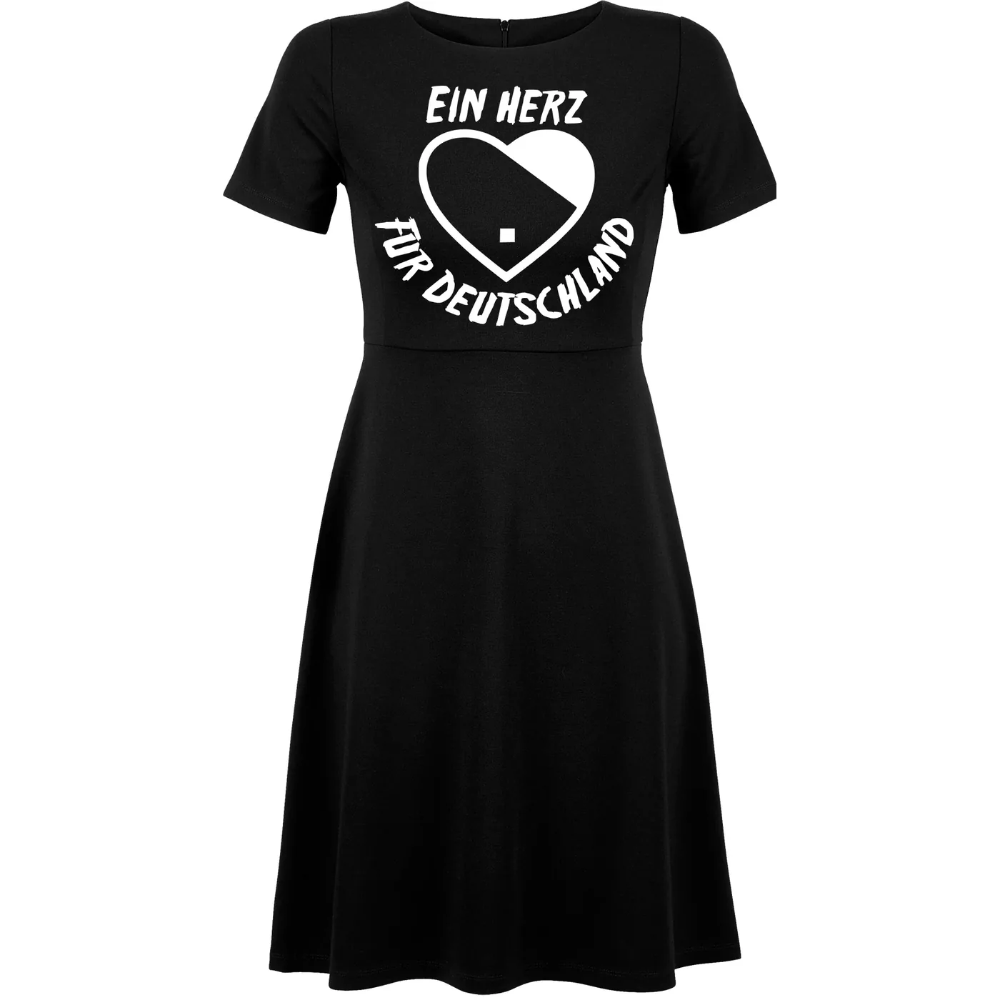 Damen kurzarm Kleid - Ein Herz für Deutschland