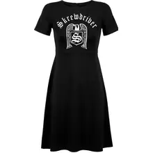 Damen kurzarm Kleid - Skrewdriver Vorderseite