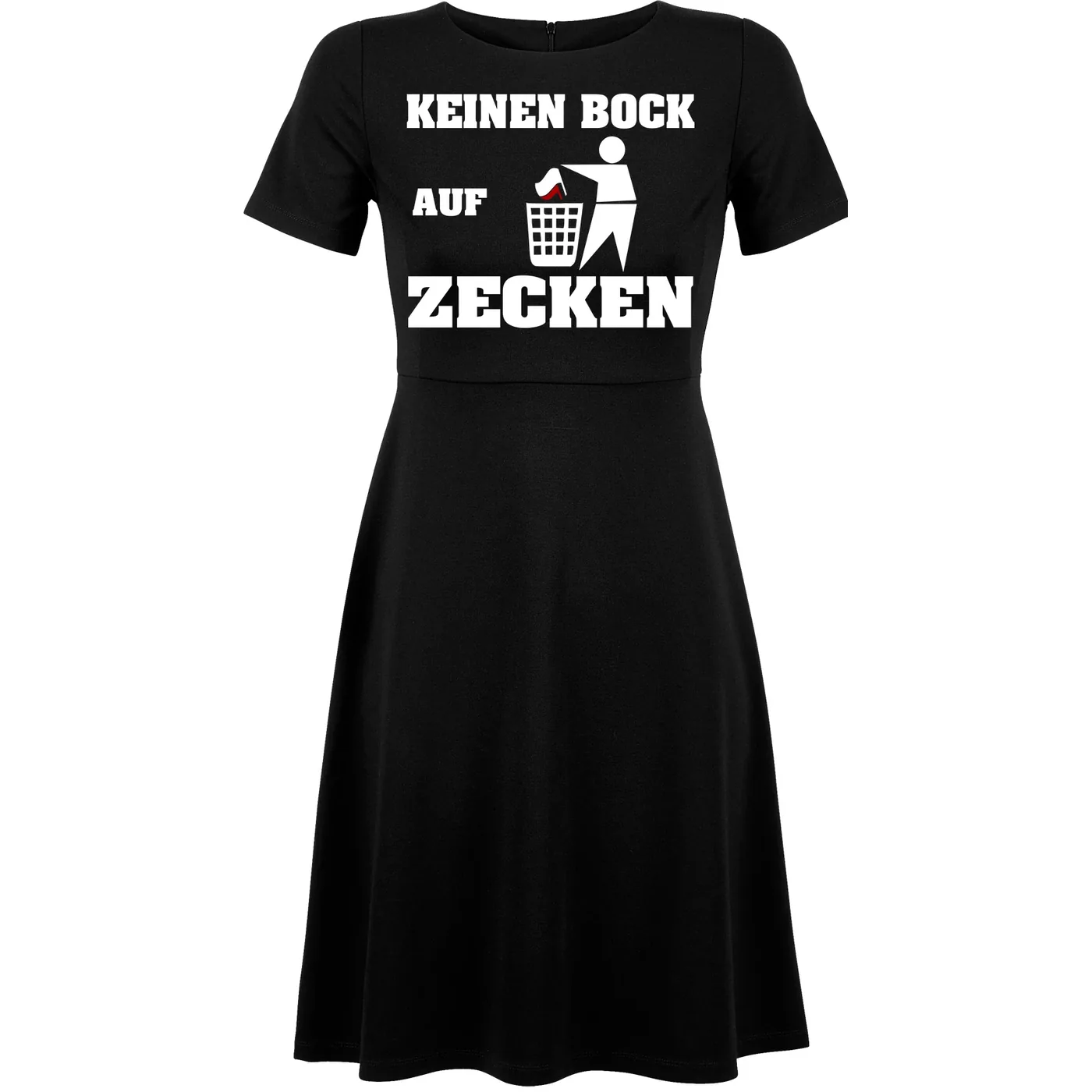 Damen kurzarm Kleid - Keinen Bock auf Zecken