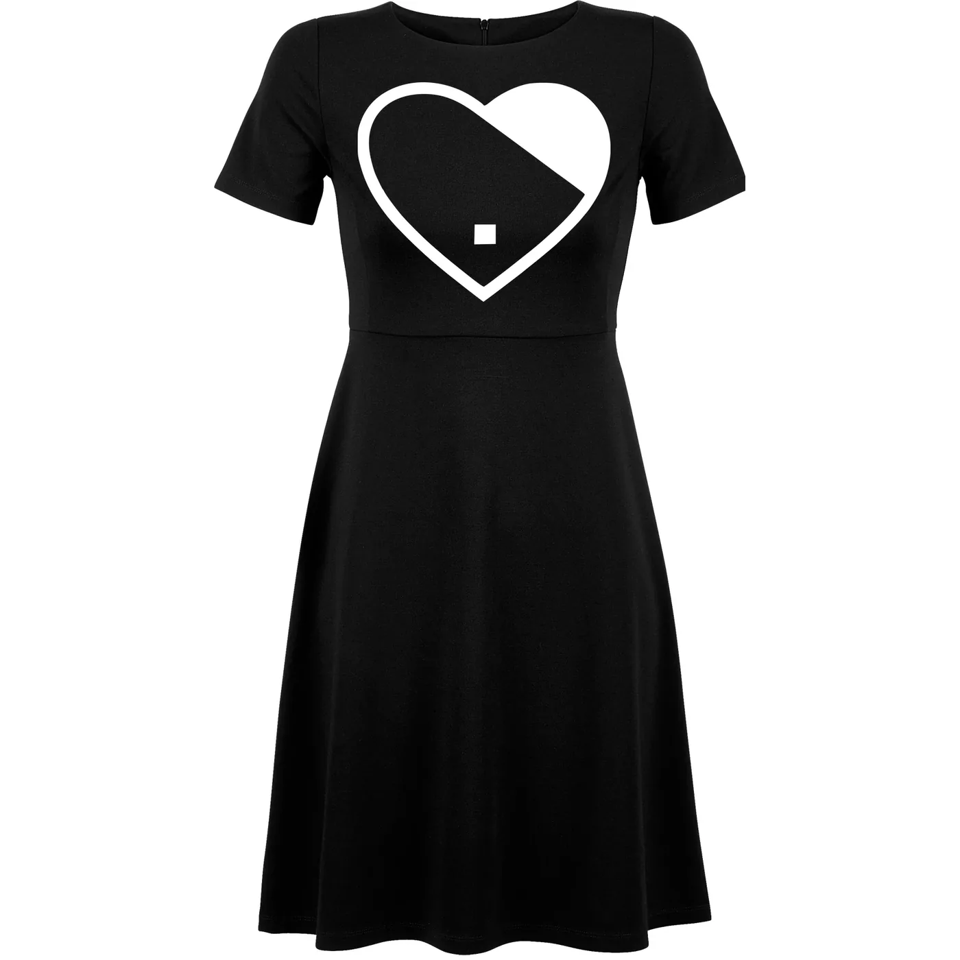 Damen kurzarm Kleid - Herz