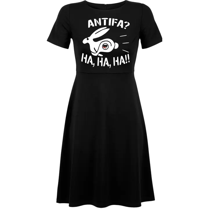 Damen kurzarm Kleid - Antifa, ha ha ha