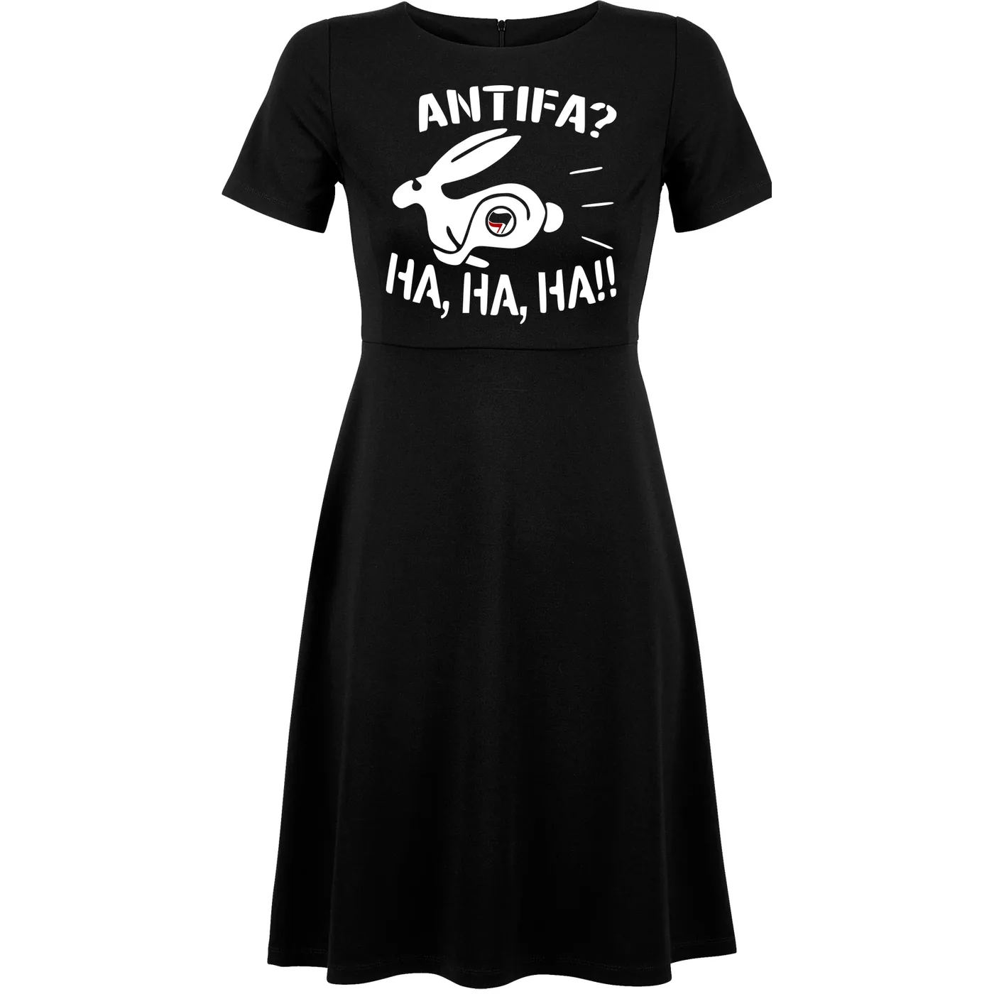 Damen kurzarm Kleid - Antifa, ha ha ha