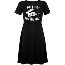 Damen kurzarm Kleid - Antifa, ha ha ha - gewählte Variante