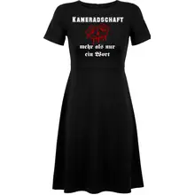 Damen kurzarm Kleid - Kameradschaft mehr als nur ein Wort - gewählte Variante