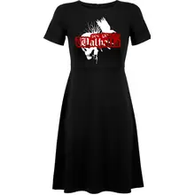 Damen kurzarm Kleid - See you in Walhalla, Totenkopf - gewählte Variante