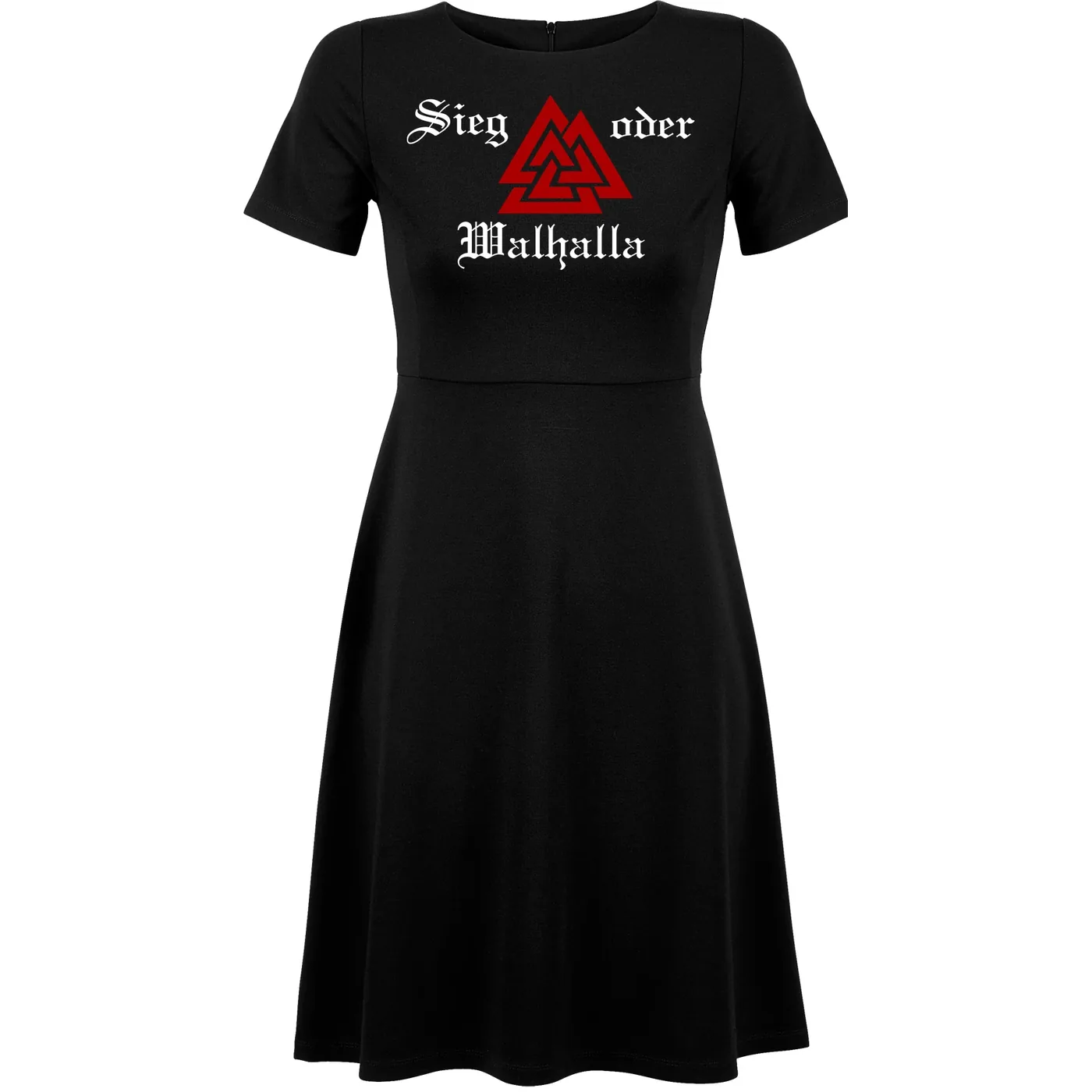 Damen kurzarm Kleid - Sieg oder Walhalla
