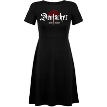 Damen kurzarm Kleid - Deutscher, zäh und standhaft Vorderseite