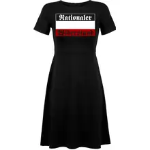 Damen kurzarm Kleid - Nationaler Widerstand Vorderseite