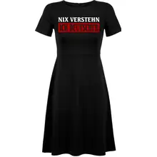 Damen kurzarm Kleid - Nix verstehen, ich deutscher Vorderseite