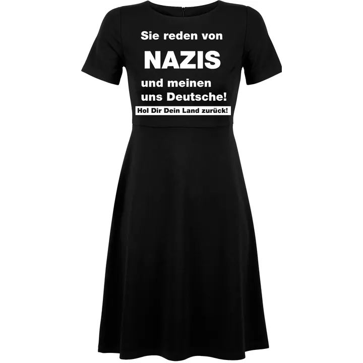 Damen kurzarm Kleid - Sie reden von Nazis