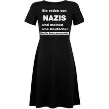 Damen kurzarm Kleid - Sie reden von Nazis Vorderseite