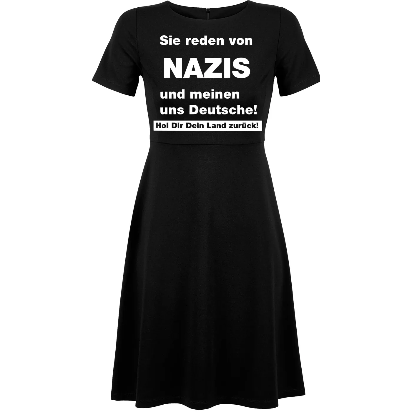 Damen kurzarm Kleid - Sie reden von Nazis