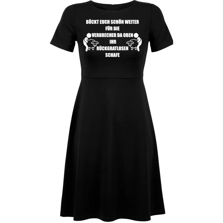 Damen kurzarm Kleid - Bückt euch schön weiter