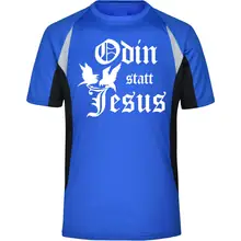 Herren Sportshirt - Odin statt Jesus Vorderseite
