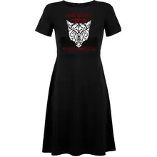 Damen kurzarm Kleid - Lieber ein Wolf Odins als ein Lamm Gottes - gewählte Variante