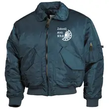Bestickte Herren CWU Jacke, Navyblau - Zukunft statt BRD Vorderseite