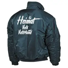 Bestickte Herren CWU Jacke, Navyblau - Nationalist für Heimat, Volk und Vaterland Rückseite