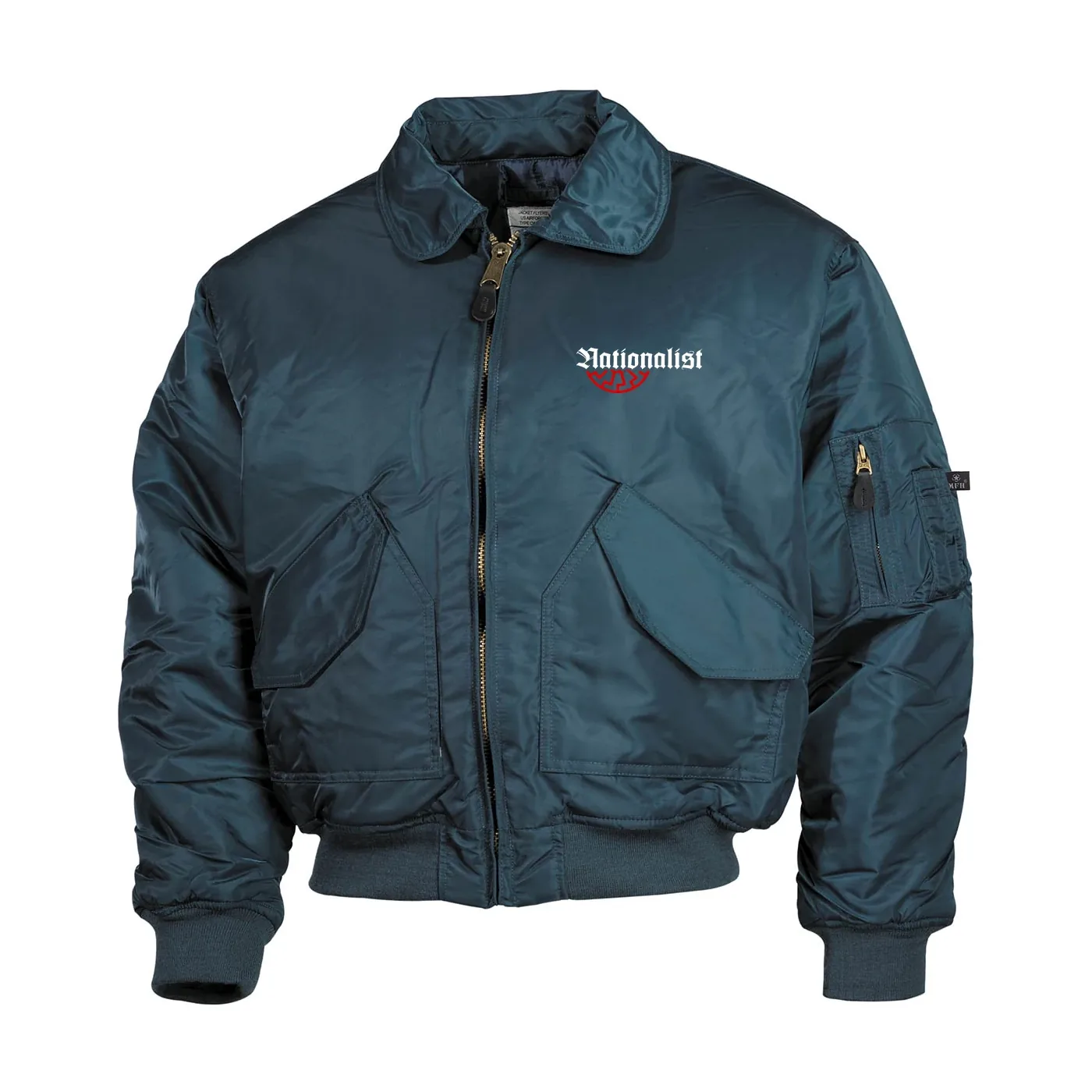 Bestickte Herren CWU Jacke, Navyblau - Nationalist für Heimat, Volk und Vaterland
