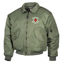 Bestickte Herren CWU Jacke, Oliv - Thüringen, ehre stolz treue - gewählte Variante