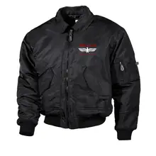 Bestickte Herren CWU Jacke, Schwarz - Widerstand, wer nicht kämpft hat verloren - gewählte Variante