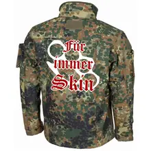 Bestickte Fleecejacke "Combat", flecktarn - Für immer Skin Rückseite
