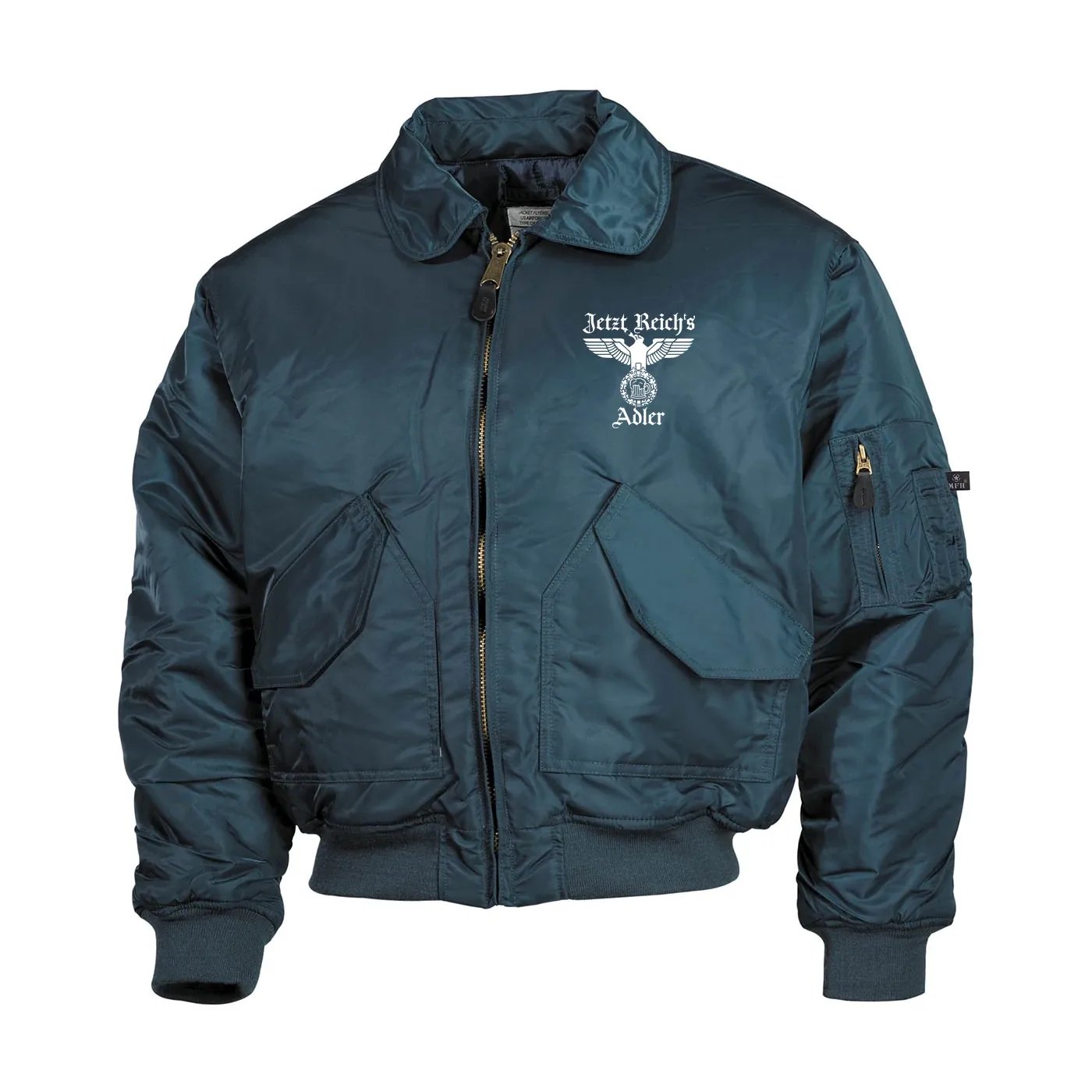 Bestickte Herren CWU Jacke, Navyblau - Jetzt Reichs Adler